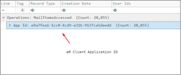 BEC 6 - eM client mail items accessed by application ID