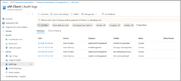 BEC 7 - eM client audit logs