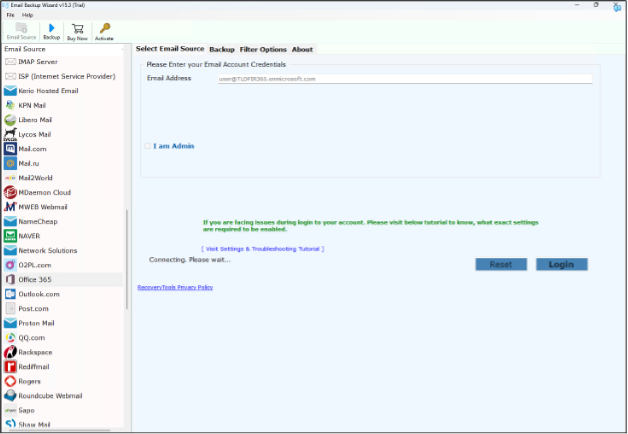 BEC 9 - PerfectData software user interface